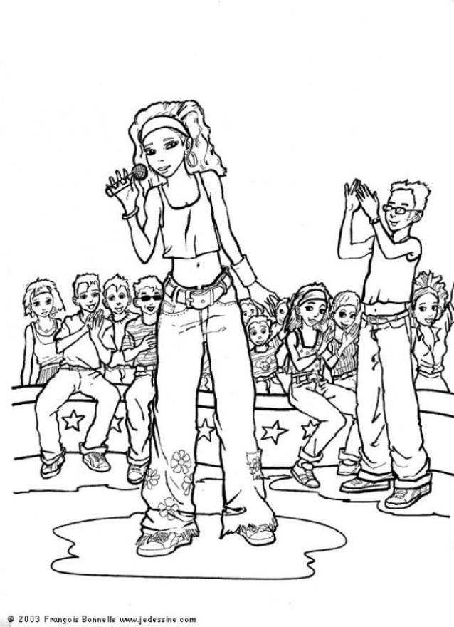 cantante Disegno da colorare cantante