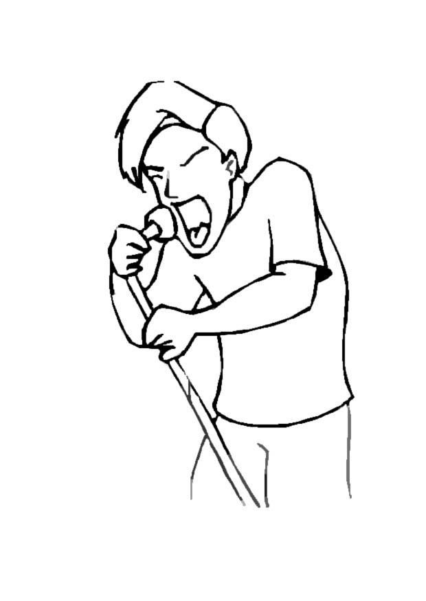 cantante Disegno da colorare cantante