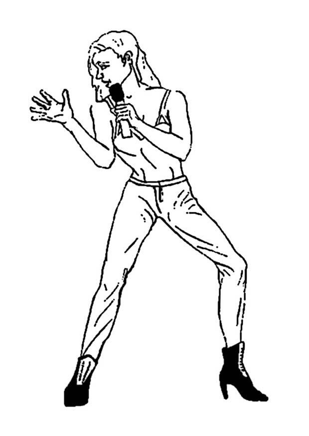cantante Disegno da colorare cantante