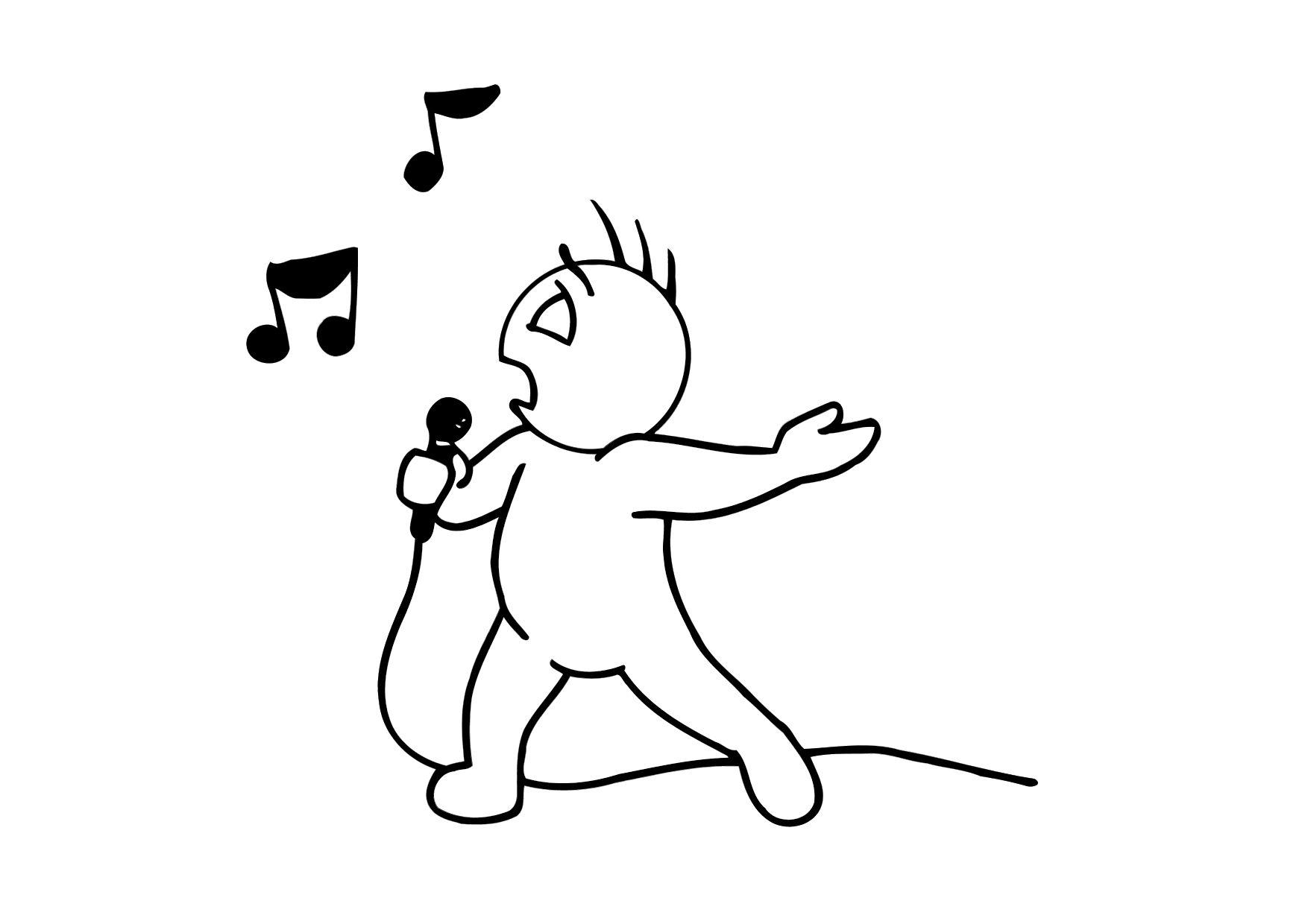 cantare Disegno da colorare cantare