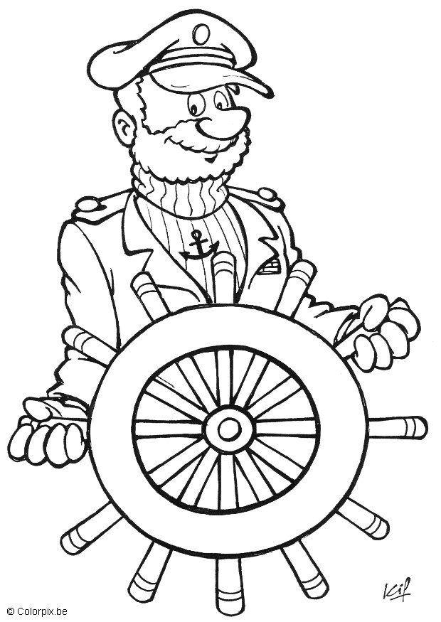 capitano Disegno da colorare capitano