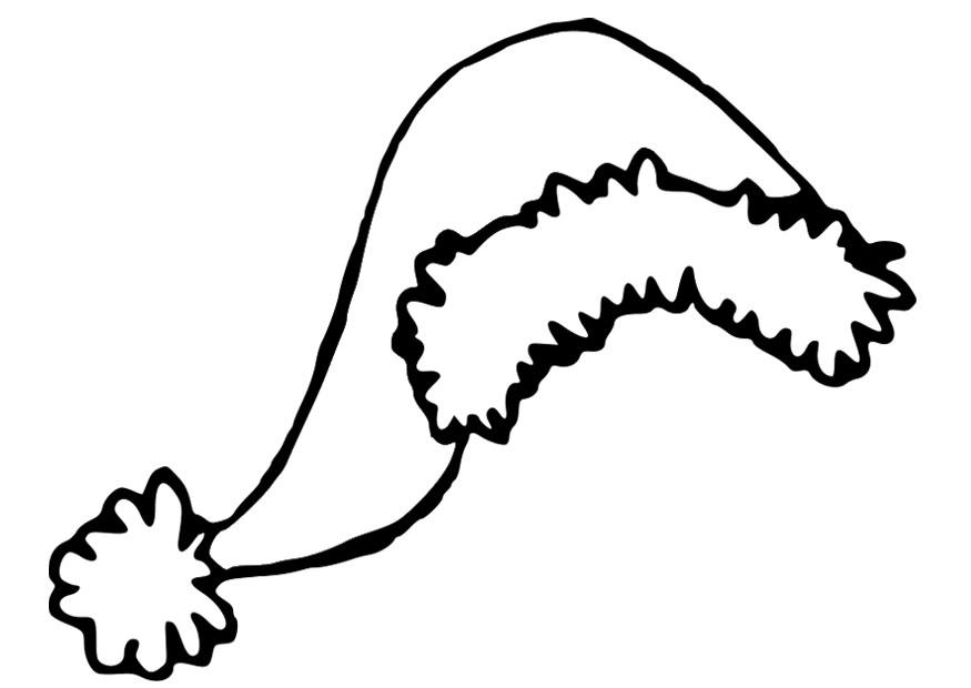 Disegno da colorare cappello natalizio