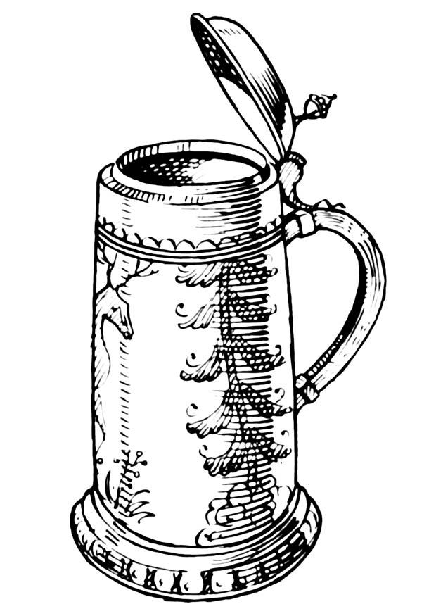 caraffa di birra Disegno da colorare caraffa di birra
