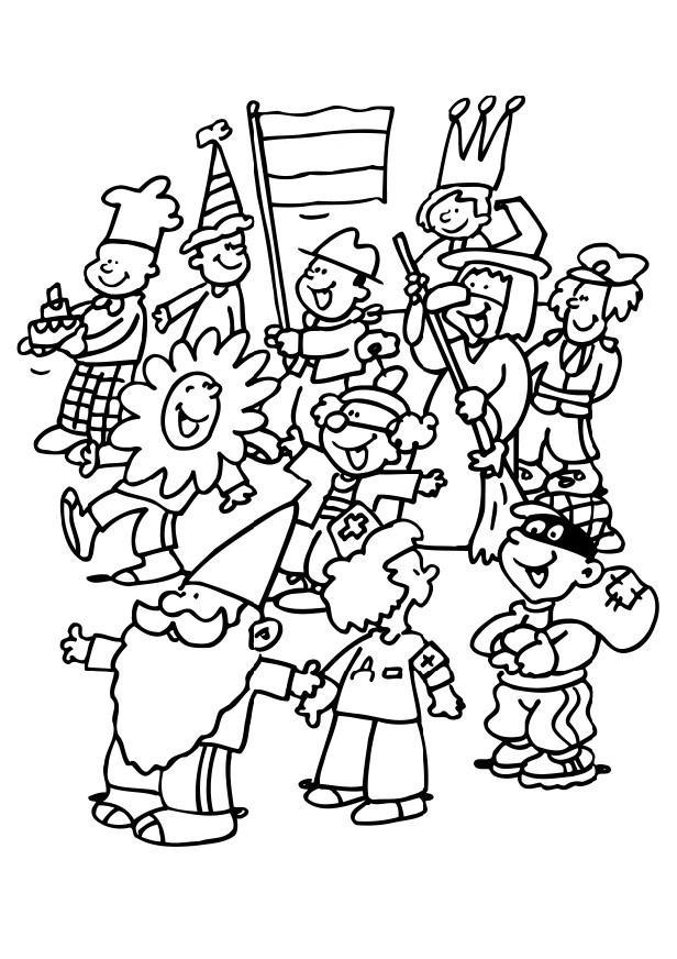 carnevale Disegno da colorare carnevale