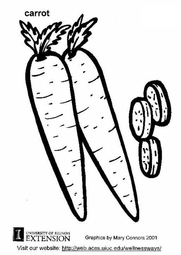 carota Disegno da colorare carota