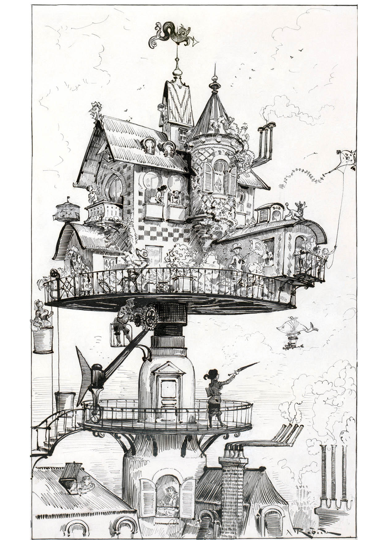 casa del futuro - 1883 Disegno da colorare casa del futuro - 1883