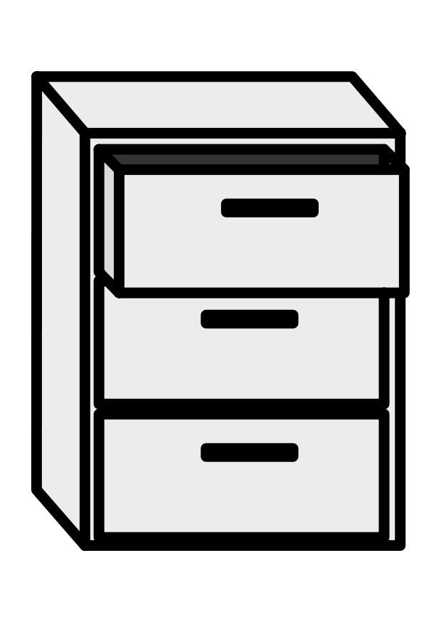 cassettiera Disegno da colorare cassettiera