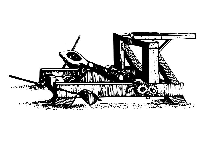 catapulta Disegno da colorare catapulta