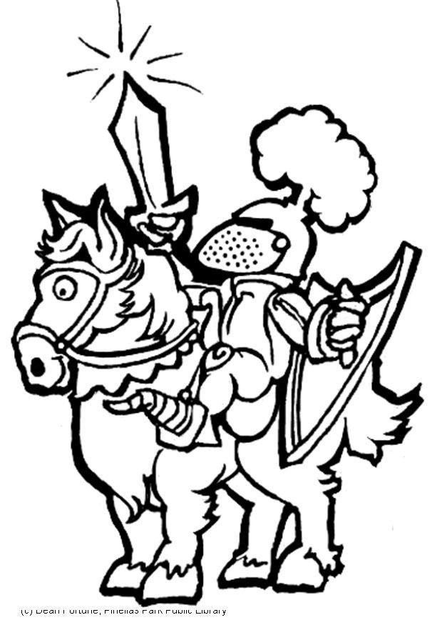 cavaliere Disegno da colorare cavaliere