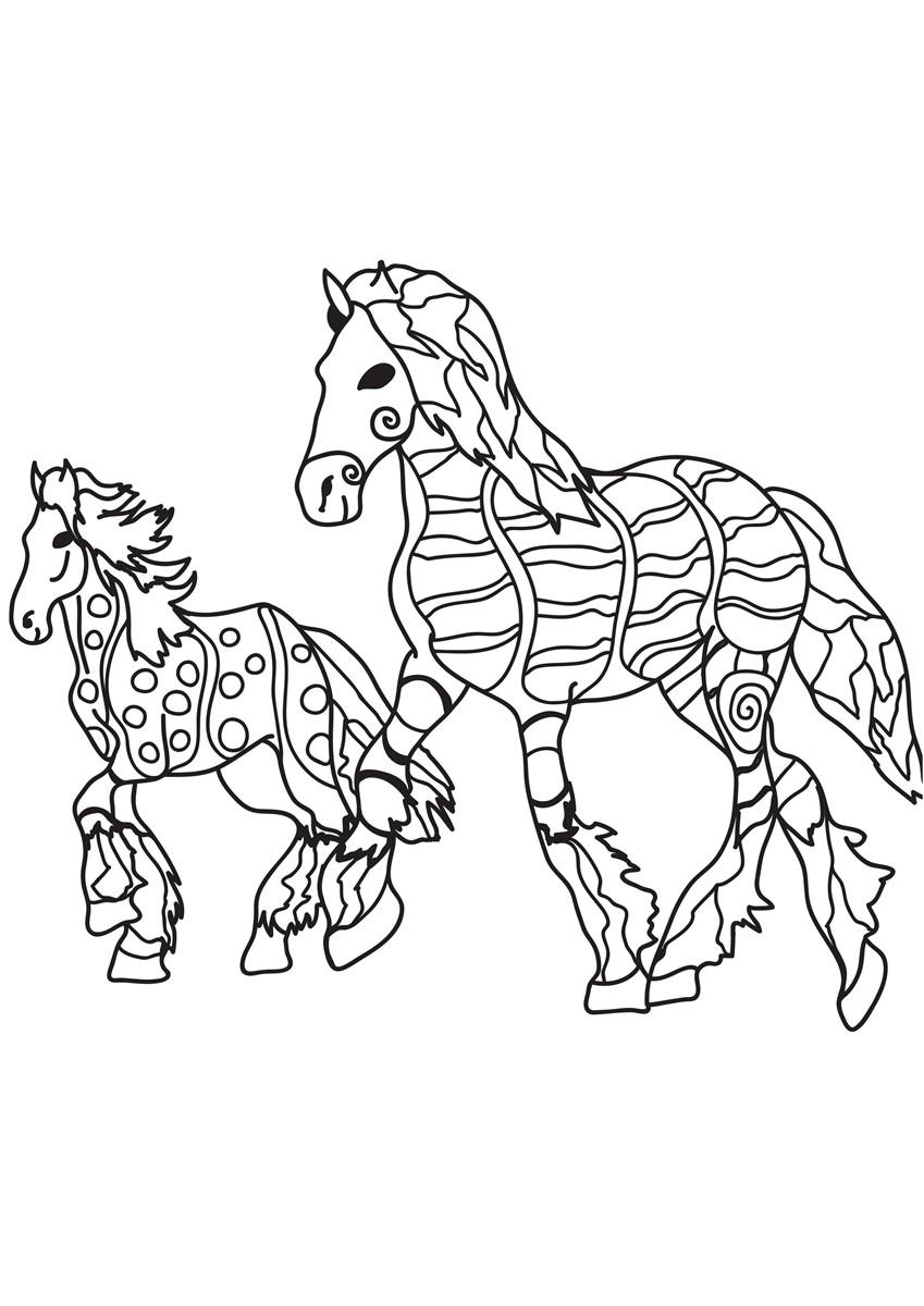 cavalli Disegno da colorare cavalli