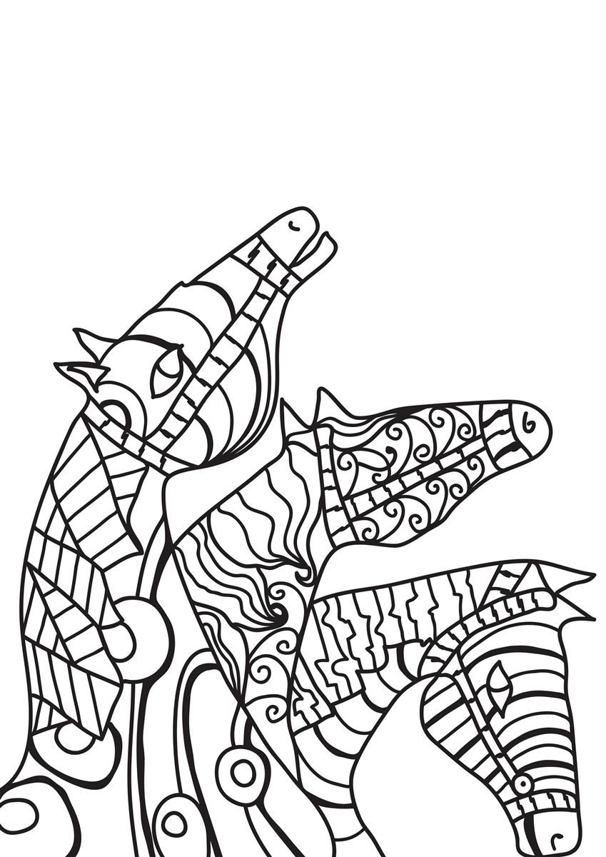 cavalli Disegno da colorare cavalli