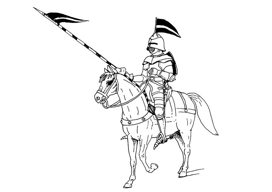 cavalliere a cavallo Disegno da colorare cavalliere a cavallo