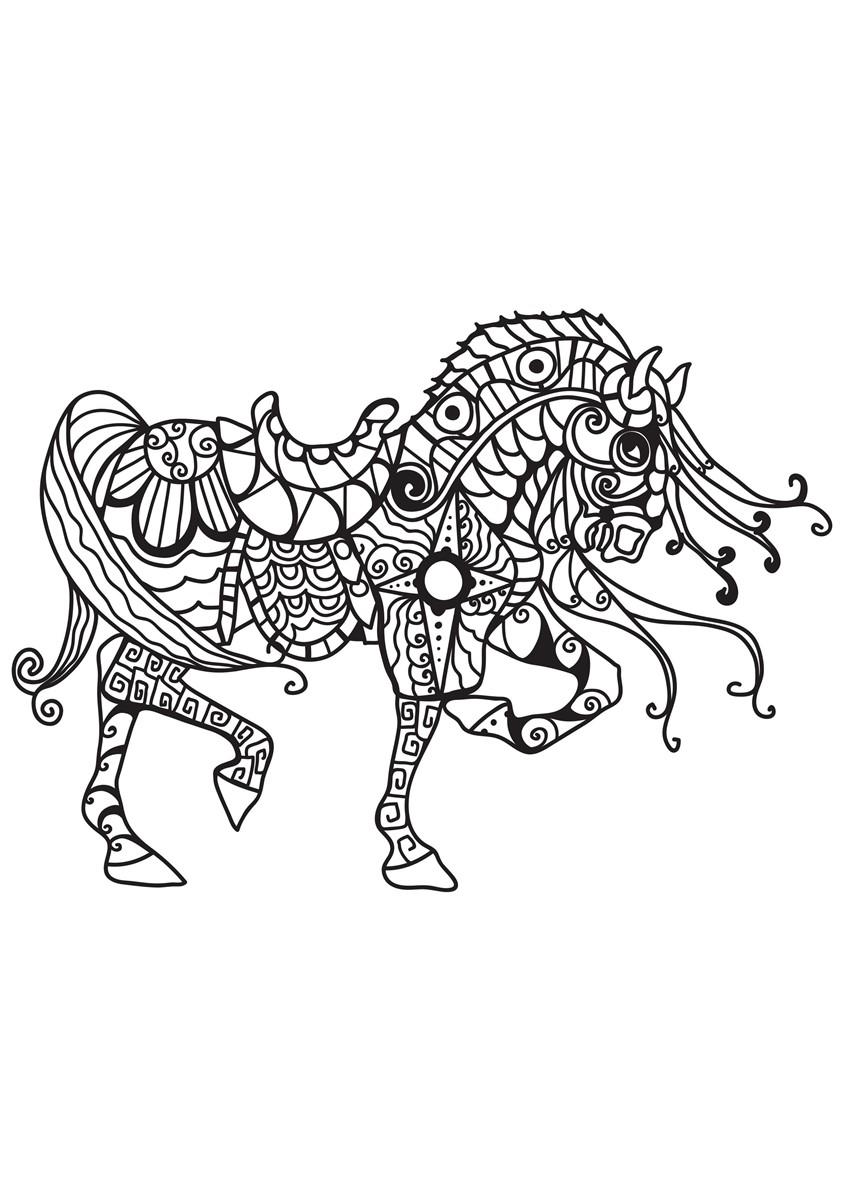 cavallo di cavaliere Disegno da colorare cavallo di cavaliere