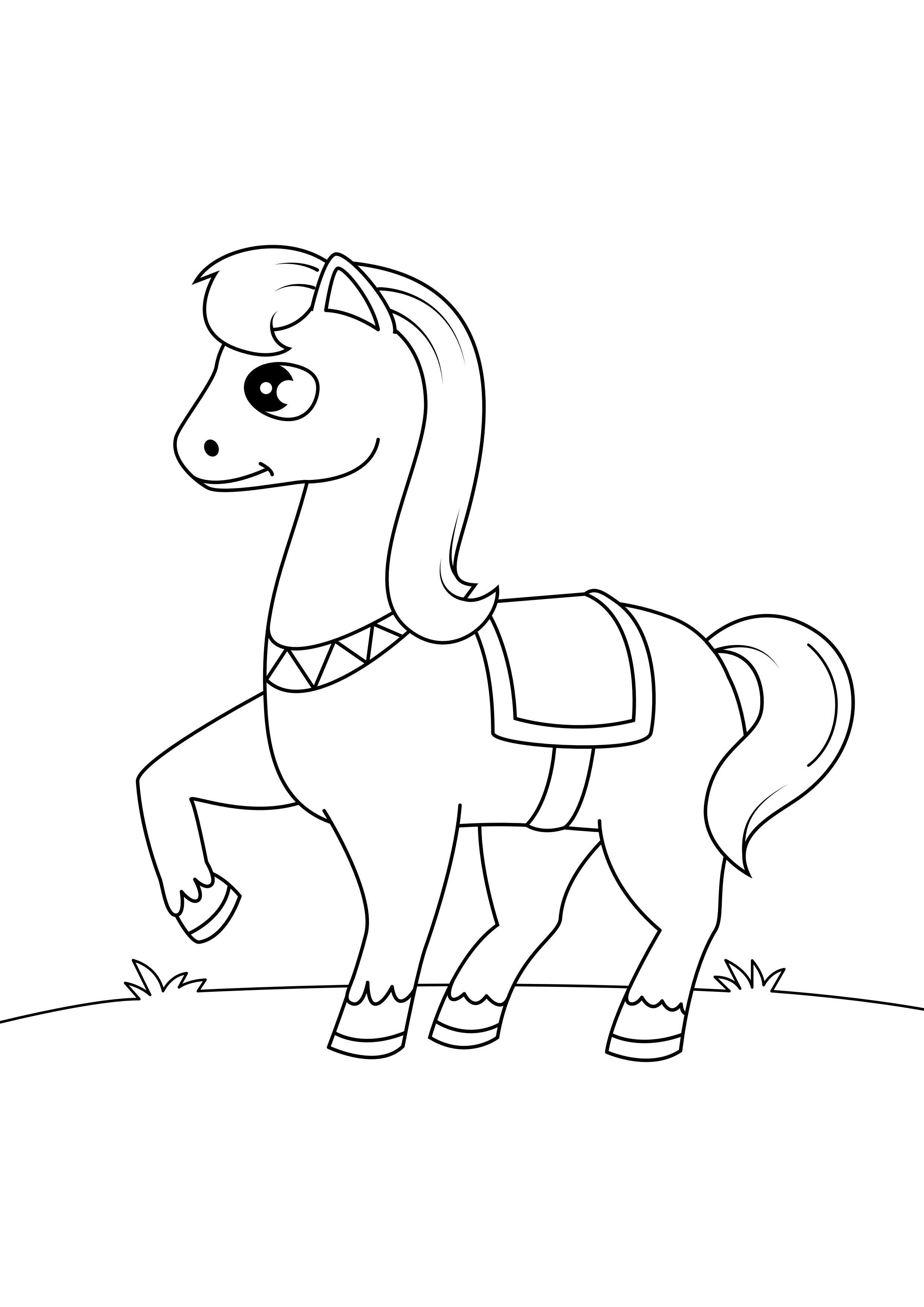 cavallo in movimento Disegno da colorare cavallo in movimento