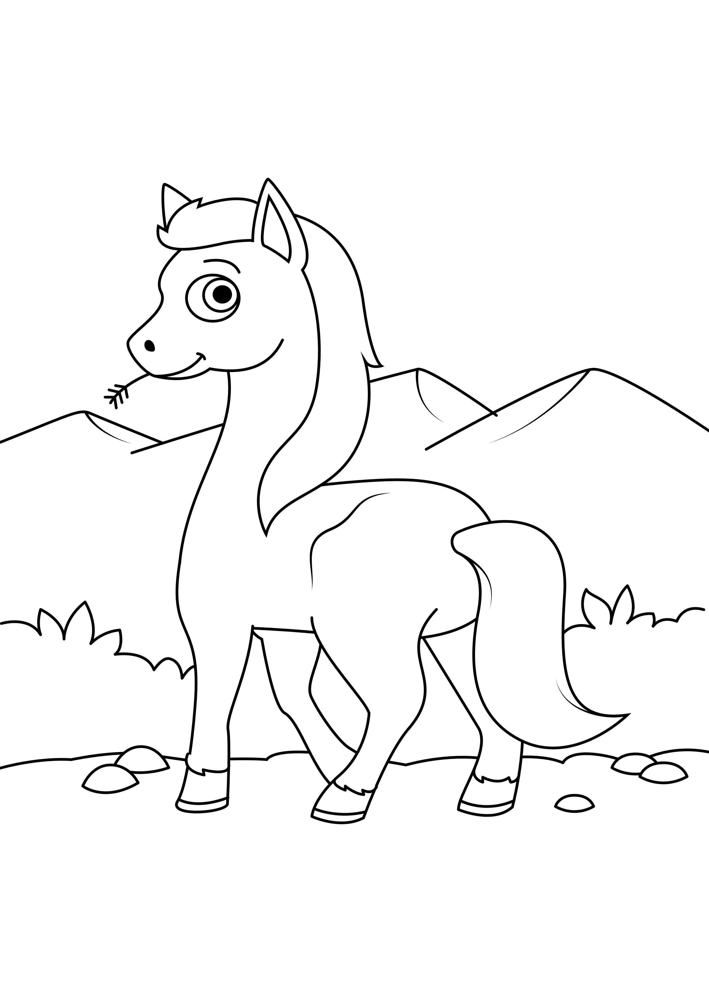 cavallo in movimento Disegno da colorare cavallo in movimento