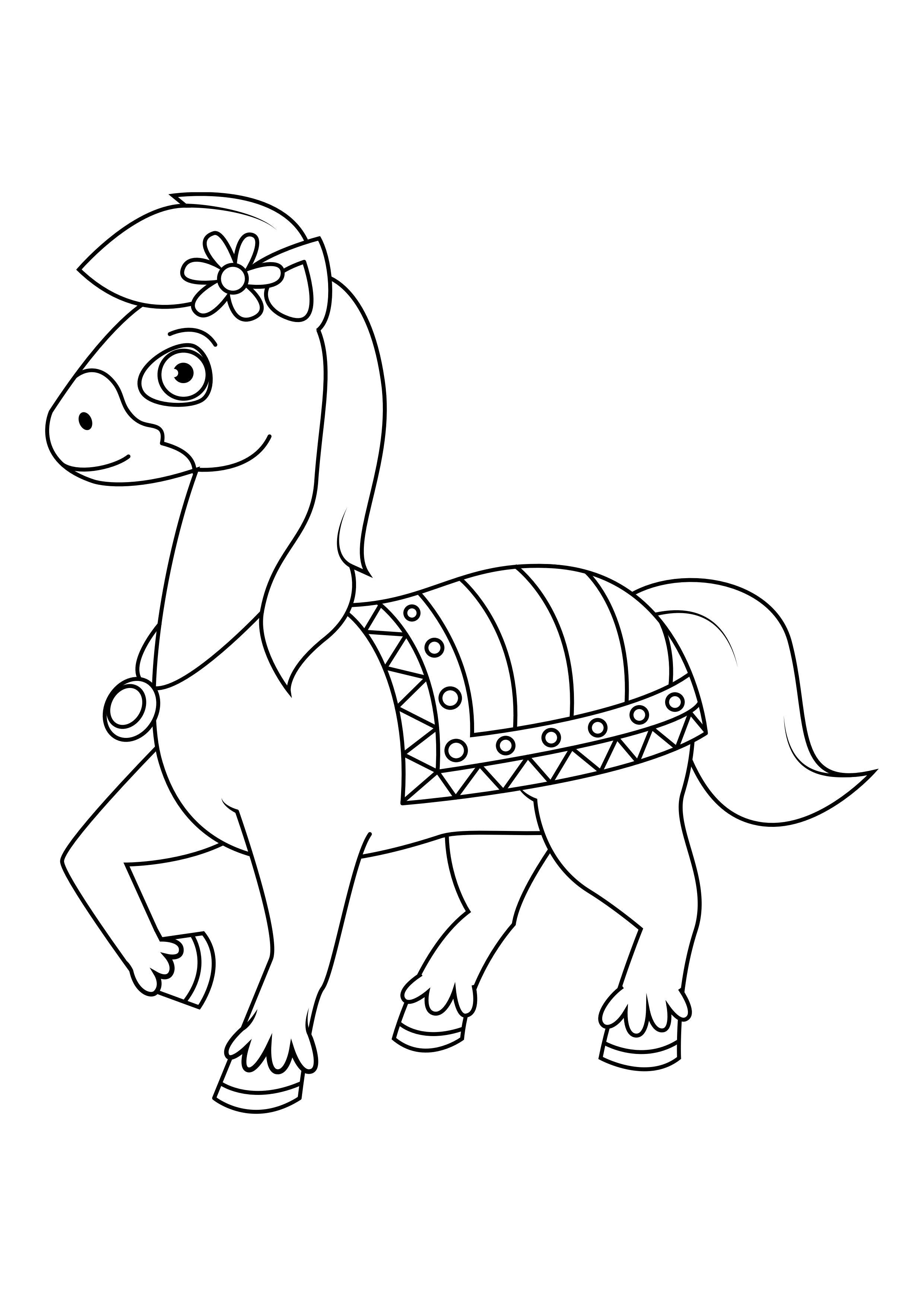 cavallo in movimento Disegno da colorare cavallo in movimento