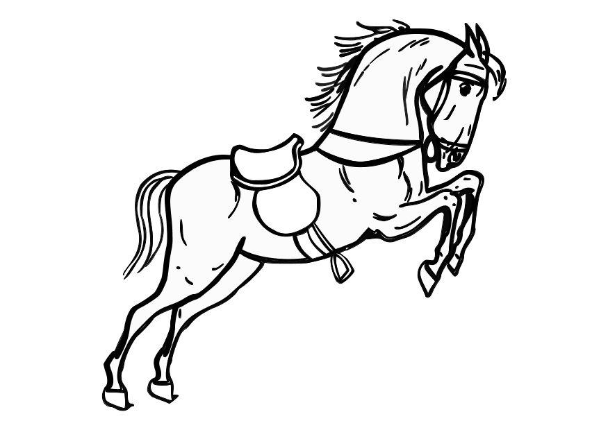cavallo saltellante Disegno da colorare cavallo saltellante