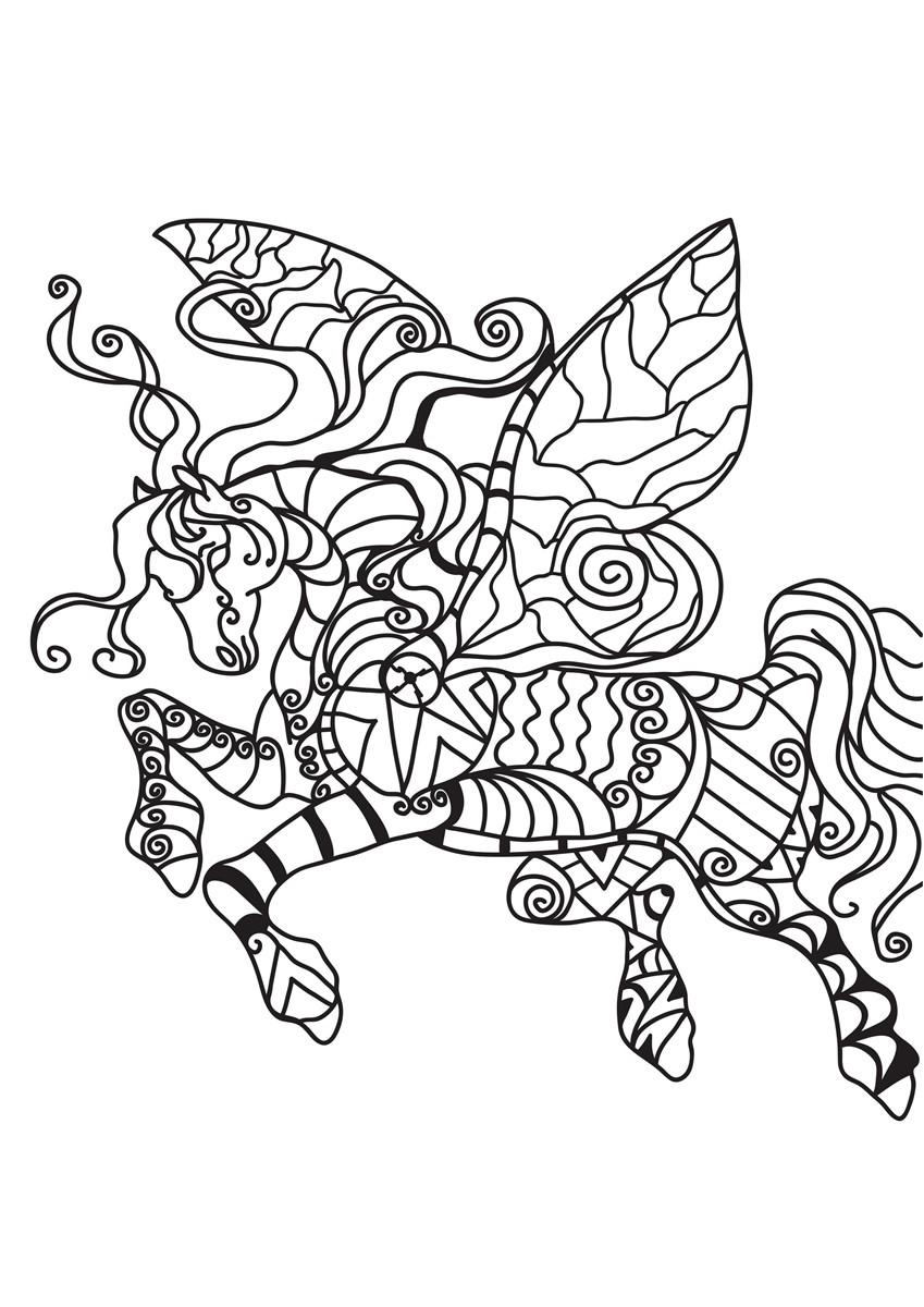 cavallo volante Disegno da colorare cavallo volante