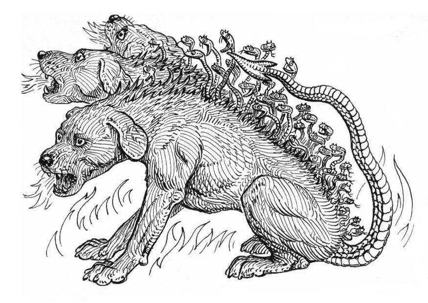 cerbero - cane dellinferno Disegno da colorare cerbero - cane dellinferno