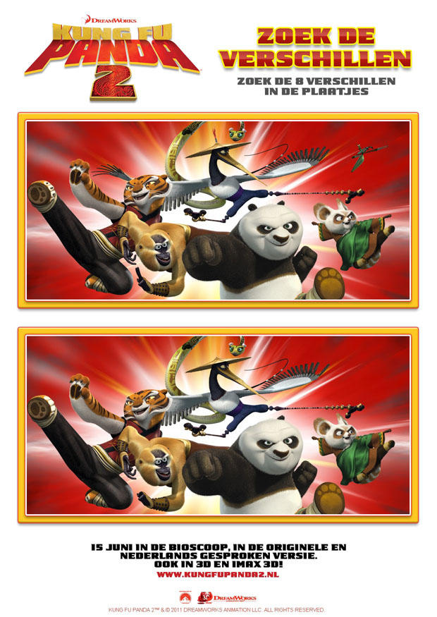 cerca le differenze - kung fu panda 2 immagine cerca le differenze - kung fu panda 2