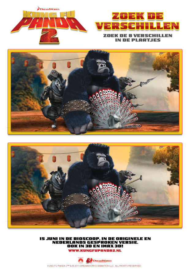 cerca le differenze - kung fu panda 2 immagine cerca le differenze - kung fu panda 2