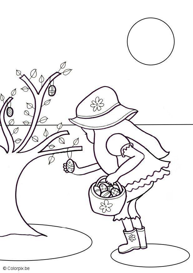 cercare le uova pasquali Disegno da colorare cercare le uova pasquali