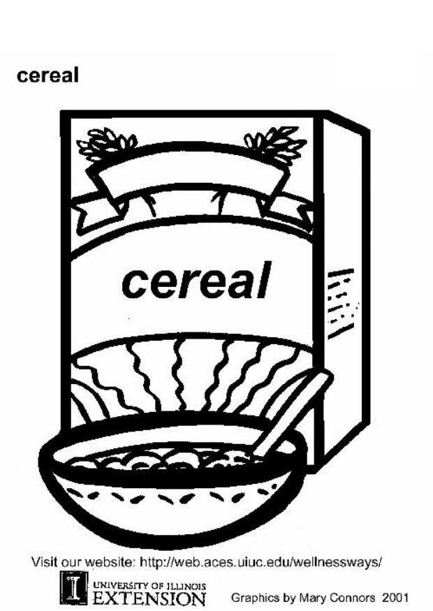 cereali Disegno da colorare cereali