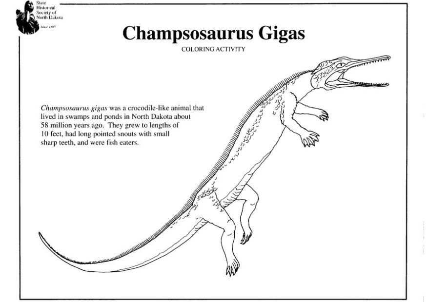champosauro Disegno da colorare champosauro