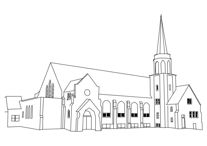 chiesa Disegno da colorare chiesa