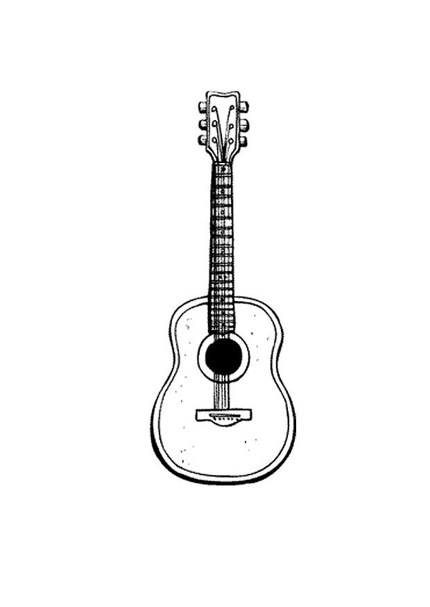 chitarra Disegno da colorare chitarra