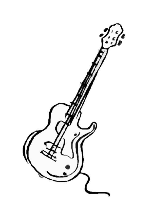 chitarra elettrica Disegno da colorare chitarra elettrica