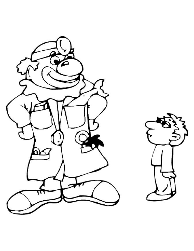clown di corsia Disegno da colorare clown di corsia