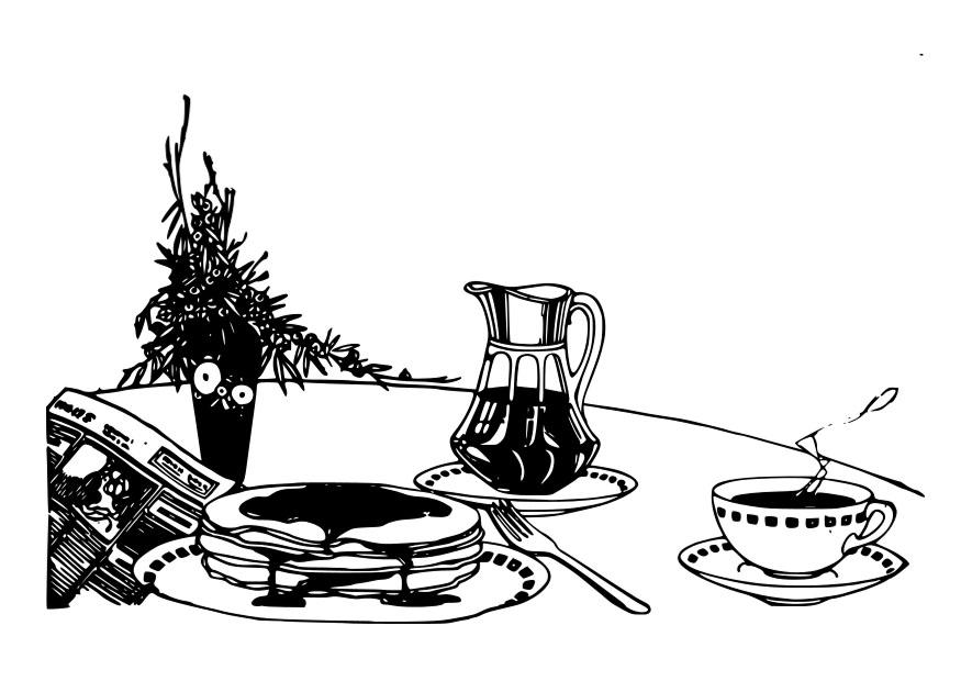 colazione Disegno da colorare colazione