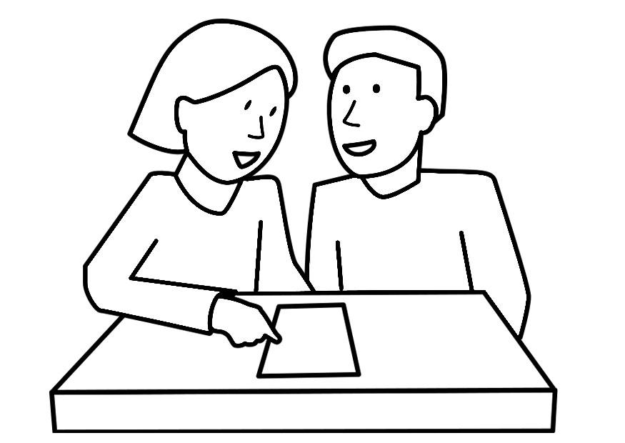 collaborare Disegno da colorare collaborare