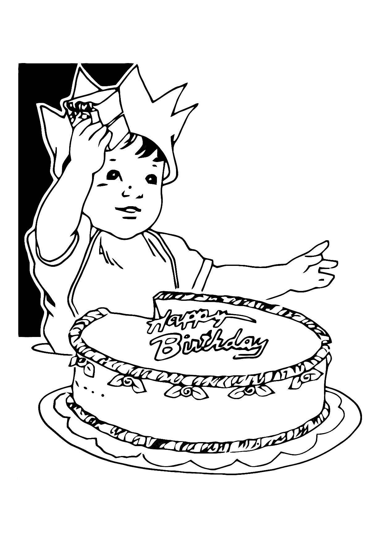 compleanno Disegno da colorare compleanno
