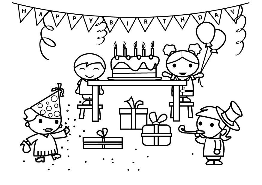 compleanno Disegno da colorare compleanno