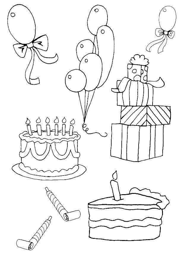 compleanno Disegno da colorare compleanno