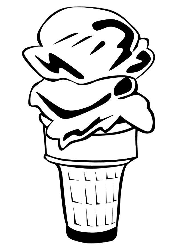 cono gelato Disegno da colorare cono gelato