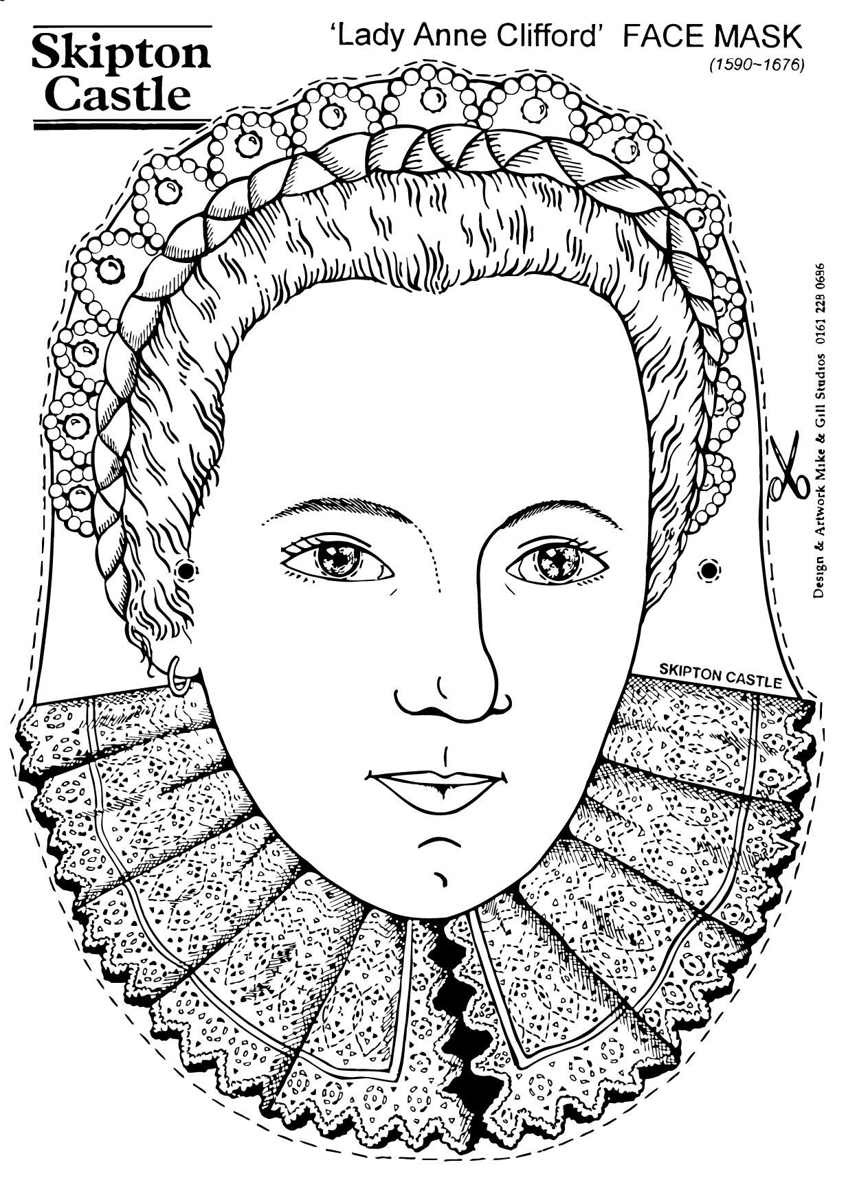 contessa anne clifford - maschera Disegno da colorare contessa anne clifford - maschera