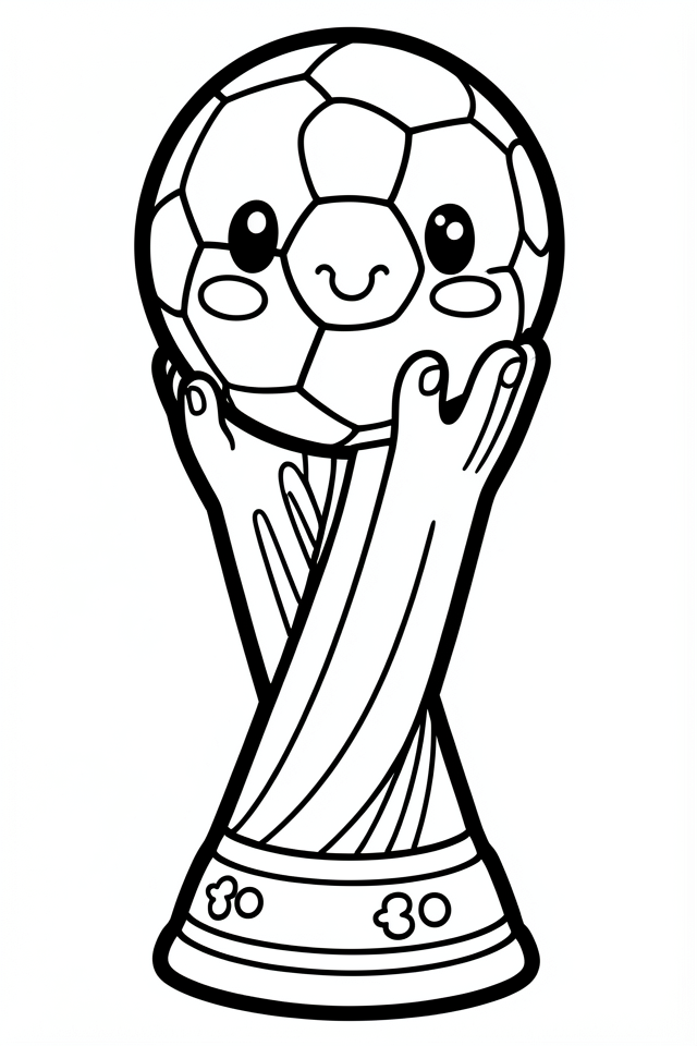 coppa del mondo di calcio Disegno da colorare coppa del mondo di calcio
