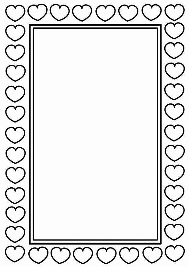 Disegno da colorare cornice di san valentino