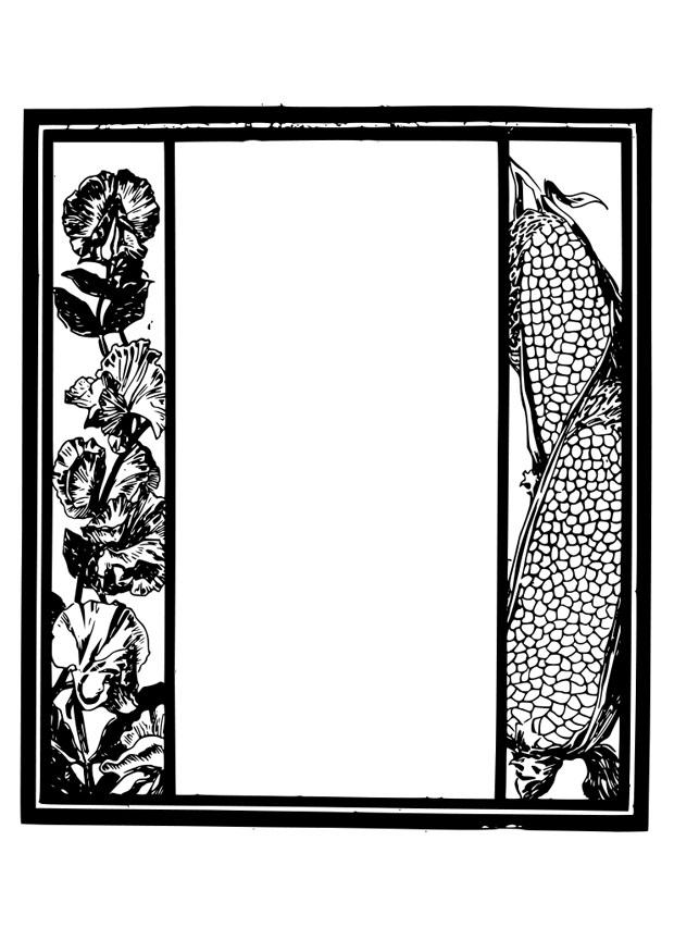 cornice - giardino Disegno da colorare cornice - giardino