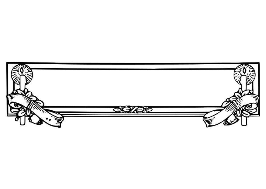cornice natalizia Disegno da colorare cornice natalizia