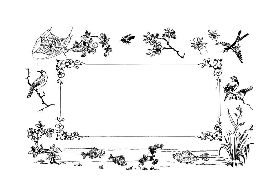 cornice natura Disegno da colorare cornice natura