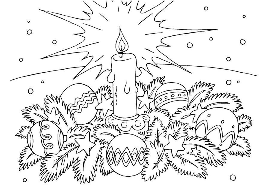 corona di natale Disegno da colorare corona di natale