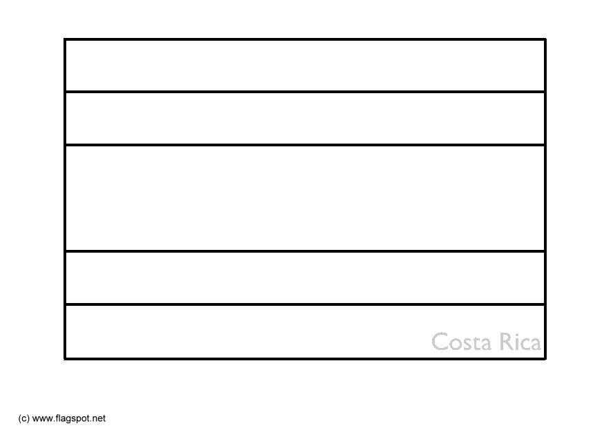 costa rica Disegno da colorare costa rica