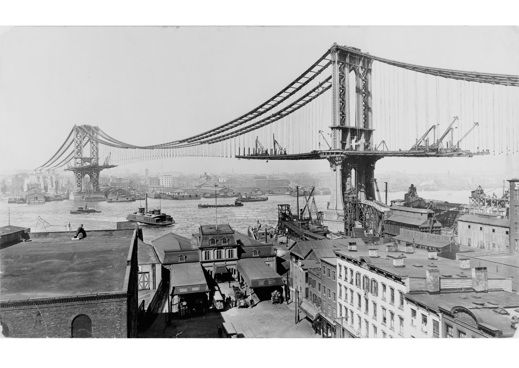 costruzione del ponte di manhattan 1909 Foto costruzione del ponte di manhattan 1909