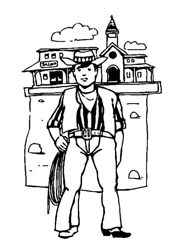 cowboy Disegno da colorare cowboy