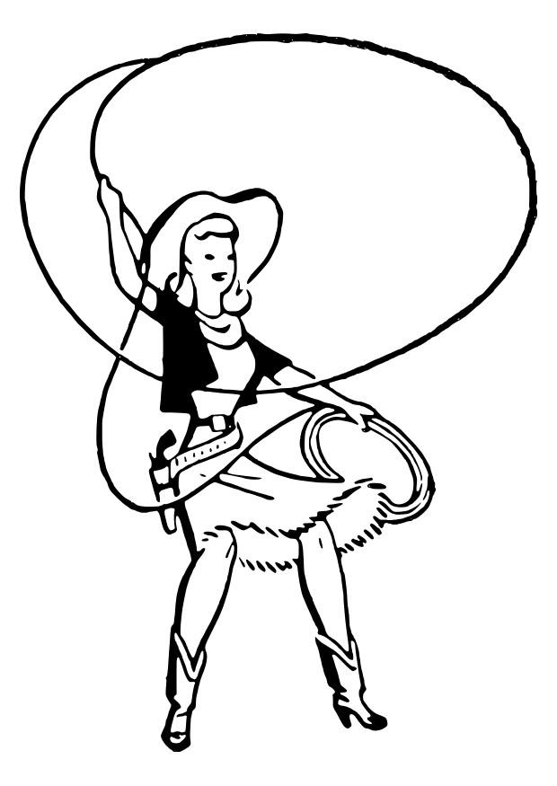 cowgirl Disegno da colorare cowgirl