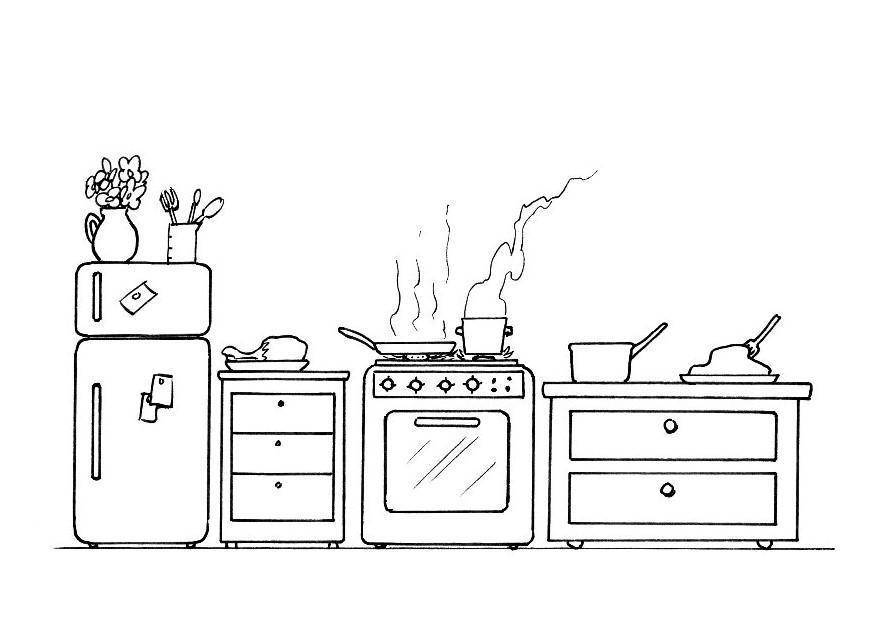 cucina Disegno da colorare cucina